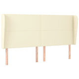 Testiera ad Orecchio Crema 203x23x118/128 cm in Similpelle