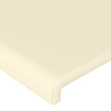 Testiera ad Orecchio Crema 203x23x118/128 cm in Similpelle