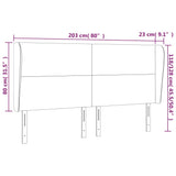 Testiera ad Orecchio Crema 203x23x118/128 cm in Similpelle