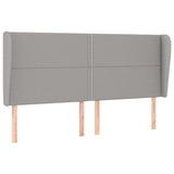 Testiera ad Orecchio Grigio Chiaro 203x23x118/128 cm in Tessuto