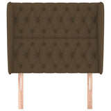 Testiera ad Orecchio Marrone Scuro 93x23x118/128 cm in Tessuto