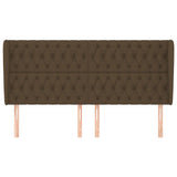 Testiera ad Orecchio Marrone Scuro 183x23x118/128 cm in Tessuto