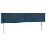 Testiera ad Orecchio Blu Scuro 163x16x78/88 cm in Velluto