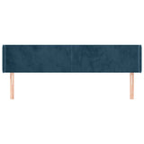 Testiera ad Orecchio Blu Scuro 163x16x78/88 cm in Velluto