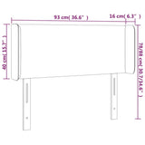 Testiera ad Orecchio Nera 93x16x78/88 cm in Similpelle