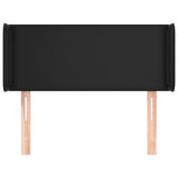 Testiera ad Orecchio Nera 103x16x78/88 cm in Similpelle