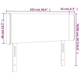 Testiera ad Orecchio Nera 103x16x78/88 cm in Similpelle