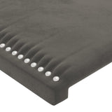 Testiera ad Orecchio Grigio Scuro 203x16x78/88 cm in Velluto