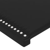 Testiera ad Orecchio Nera 83x16x78/88 cm in Similpelle