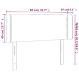 Testiera ad Orecchio Nera 83x16x78/88 cm in Similpelle