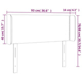 Testiera ad Orecchio Nera 93x16x78/88 cm in Similpelle