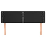 Testiera ad Orecchio Nera 147x16x78/88 cm in Similpelle