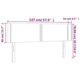 Testiera ad Orecchio Nera 147x16x78/88 cm in Similpelle