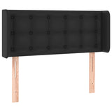 Testiera ad Orecchio Nera 83x16x78/88 cm in Similpelle