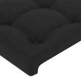 Testiera ad Orecchio Nera 83x16x78/88 cm in Similpelle