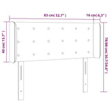 Testiera ad Orecchio Grigio 83x16x78/88 cm in Similpelle