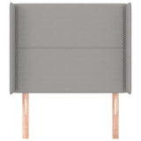 Testiera ad Orecchio Grigio Chiaro 103x16x118/128 cm in Tessuto