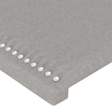 Testiera ad Orecchio Grigio Chiaro 103x16x118/128 cm in Tessuto