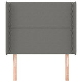 Testiera ad Orecchio GrigioScuro 103x16x118/128cm inTessuto