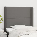 Testiera ad Orecchio GrigioScuro 103x16x118/128cm inTessuto