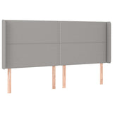 Testiera ad Orecchio Grigio Chiaro 203x16x118/128 cm in Tessuto