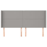 Testiera ad Orecchio Grigio Chiaro 203x16x118/128 cm in Tessuto