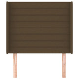 Testiera ad Orecchio Marrone Scuro 93x16x118/128 cm in Tessuto