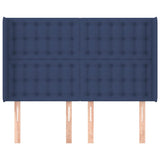 Testiera ad Orecchio Blu 147x16x118/128 cm in Tessuto