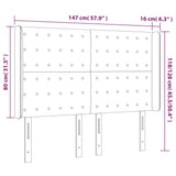 Testiera ad Orecchio Blu 147x16x118/128 cm in Tessuto
