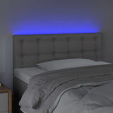 Testiera Grigia a LED 80x5x78/88 cm in Similpelle