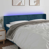 Testiera a LED Blu Scuro 163x16x78/88 cm in Velluto