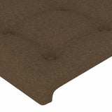Testiera a LED Marrone Scuro 183x16x78/88 cm in Tessuto