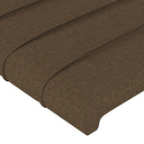 Testiera a LED Marrone Scuro 93x16x118/128 cm in Tessuto
