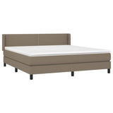 Giroletto a Molle con Materasso Tortora 180x200 cm in Tessuto