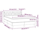 Giroletto a Molle con Materasso Tortora 140x200 cm in Tessuto