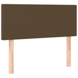 Giroletto a Molle con Materasso Marrone Scuro 80x200 cm Tessuto