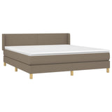 Giroletto a Molle con Materasso Tortora 160x200 cm in Tessuto