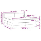 Giroletto a Molle con Materasso Tortora 160x200 cm in Tessuto