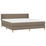 Giroletto a Molle con Materasso Tortora 180x200 cm in Tessuto