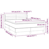 Giroletto a Molle con Materasso Marrone Scuro 140x200cm Tessuto