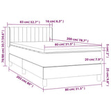 Giroletto a Molle con Materasso Tortora 80x200 cm inTessuto