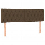 Giroletto a Molle con Materasso Marrone Scuro 140x190cm Tessuto