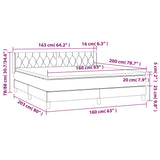 Giroletto a Molle con Materasso Tortora 160x200 cm in Tessuto
