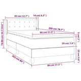Giroletto a Molle con Materasso Grgio 80x200 cm in Similpelle
