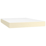 Giroletto a Molle con Materasso Crema 140x190 cm in Similpelle