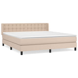 Giroletto a Molle con Materasso Cappuccino 180x200cm Similpelle
