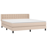 Giroletto a Molle con Materasso Cappuccino 180x200cm Similpelle