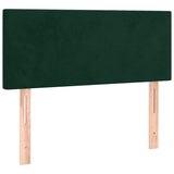 Giroletto a Molle con Materasso Verde Scuro 80x200 cm Velluto
