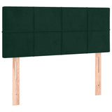Giroletto a Molle con Materasso Verde Scuro 90x200 cm Velluto