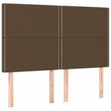 Giroletto a Molle con Materasso Marrone Scuro 140x190cm Tessuto